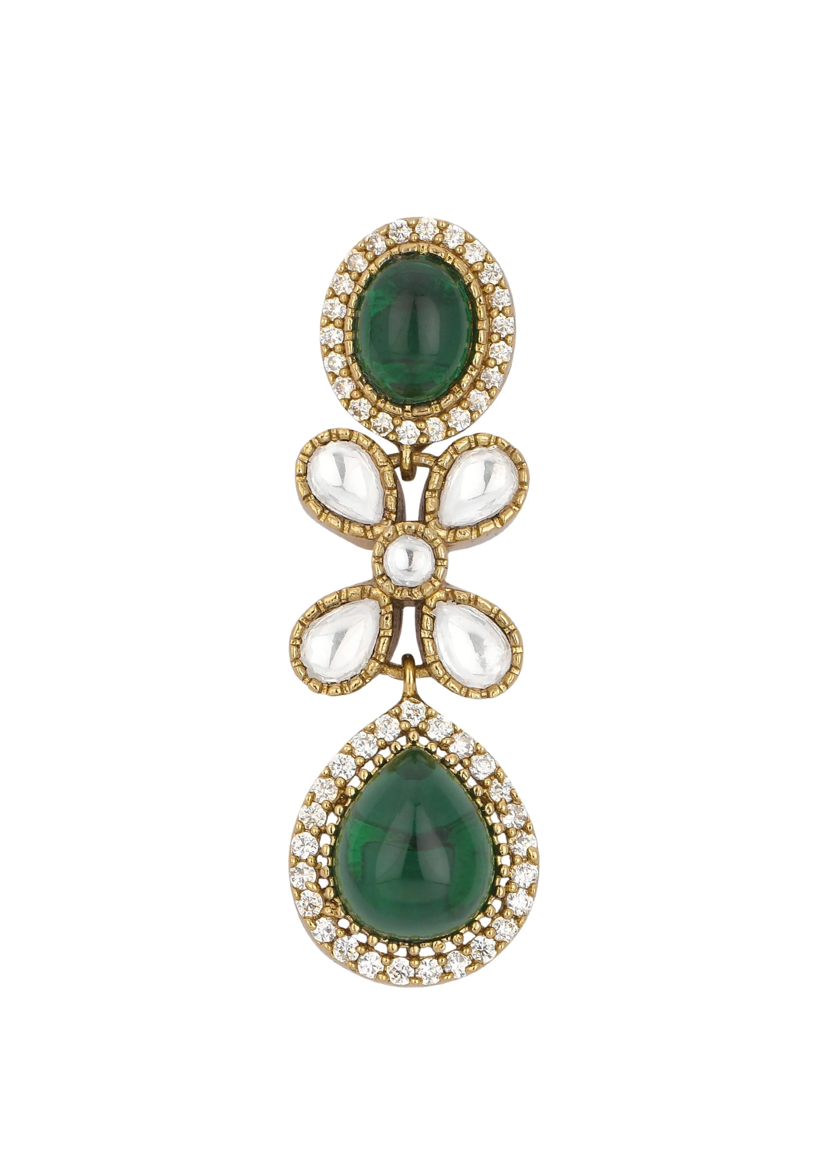 Multicolor Layered Necklace Set With Teardrops
