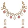 Multicolor Polki Choker Set With Kundan