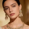 Kundan Polki Necklace And Earring Set