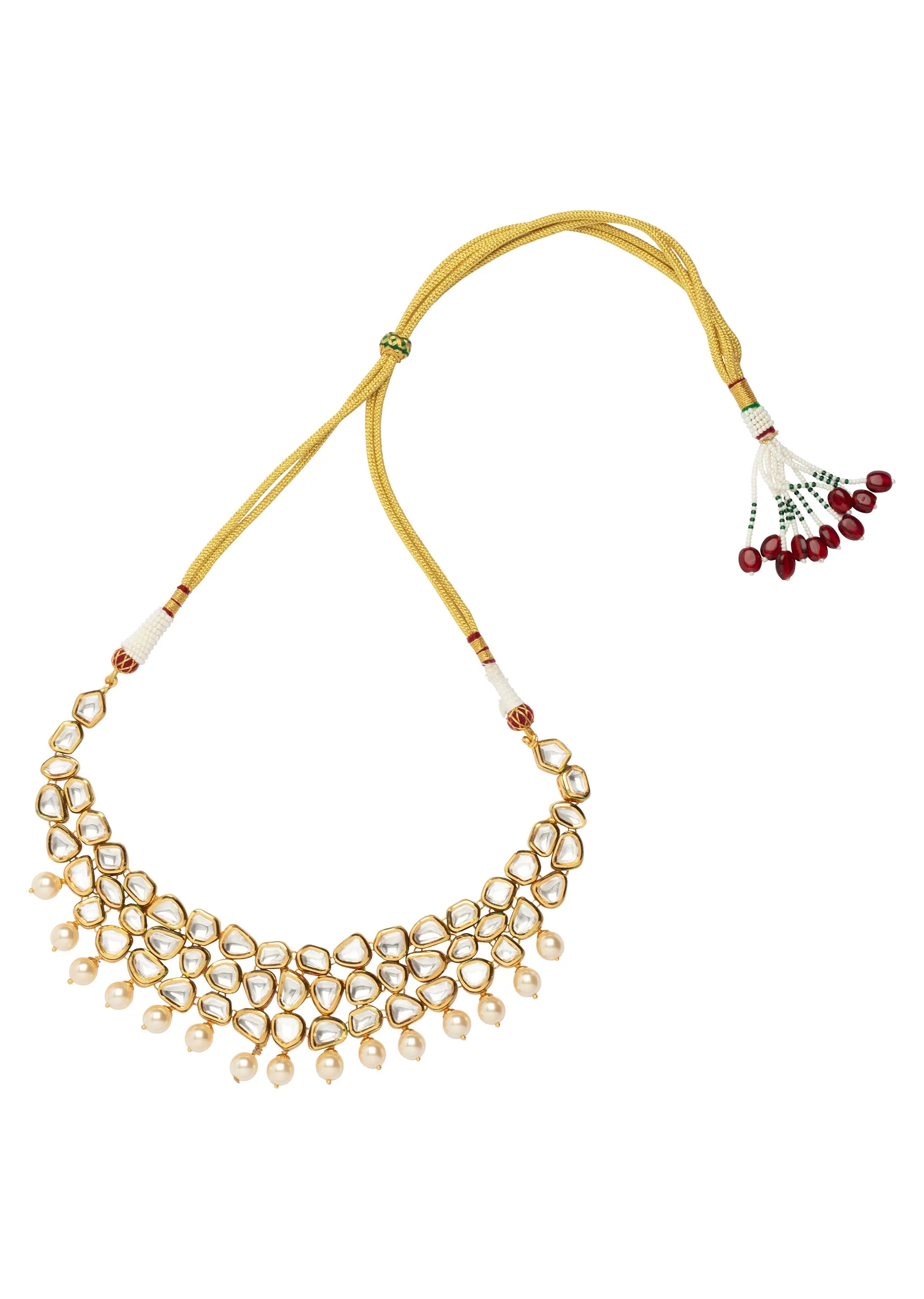 Kundan Polki Necklace And Earring Set