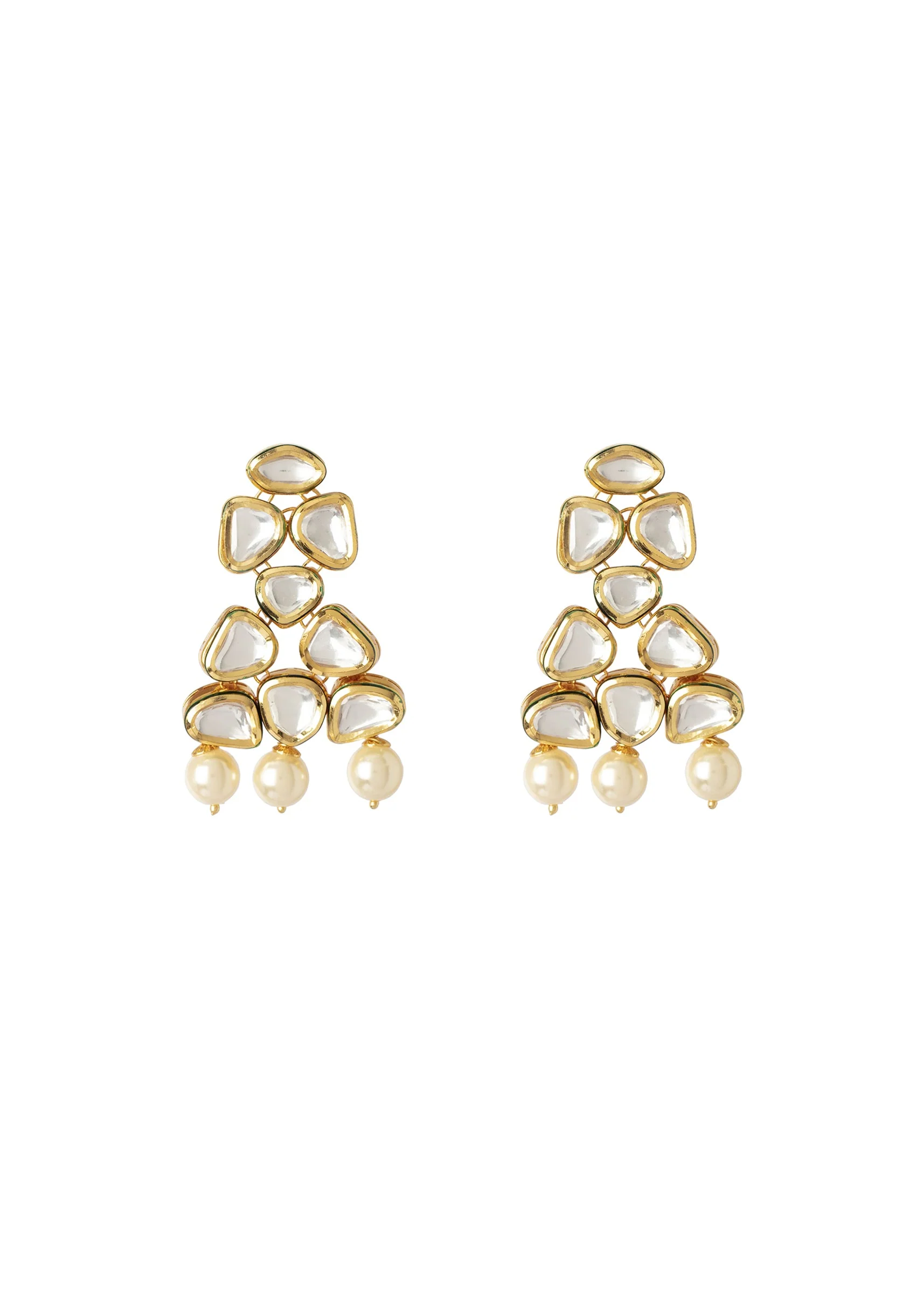 Kundan Polki Necklace And Earring Set