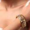 Multicolor Kundan Bangle With Circular Motifs