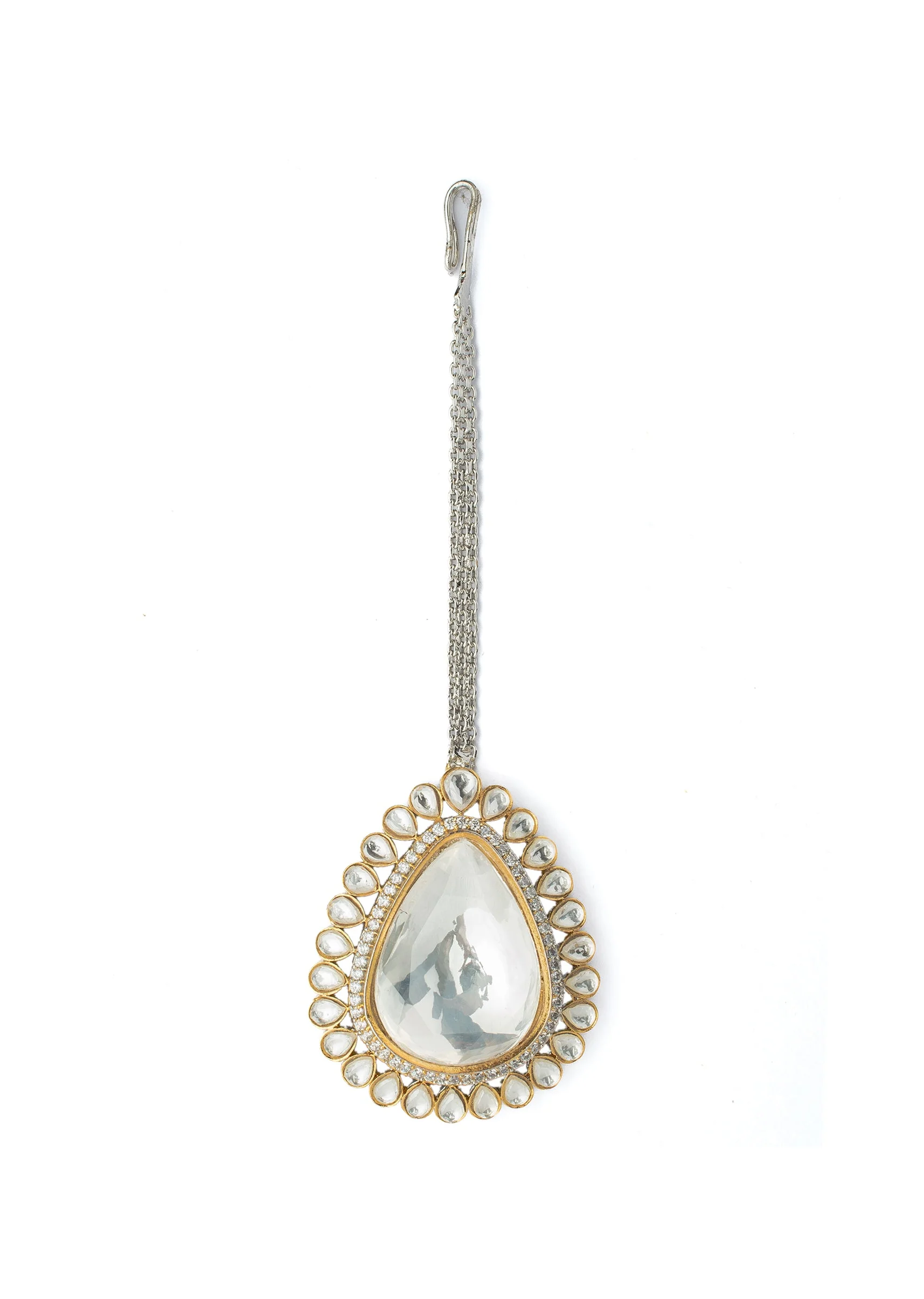 Gold Plated Synthetic Stone Maangtikka