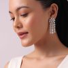 12216-silver-finish-dangling-choker-set-with-faux-diamonds-3.jpg Silver Finish Dangling Choker Set with Faux Diamonds