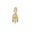 Gold Plated Green Kundan Polki Earrings