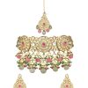 12221-multicolor-choker-set-with-encrusted-kundan-5.jpg Multicolor Choker Set With Encrusted Kundan