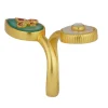12223-gold-ring-with-green-onyx-and-zircon-2.webp Gold Ring With Green Onyx And Zircon