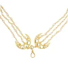 12226-gold-choker-necklace-with-crescent-motifs-and-pearl-detailing-2.webp Gold Choker Necklace With Crescent Motifs And Pearl Detailing