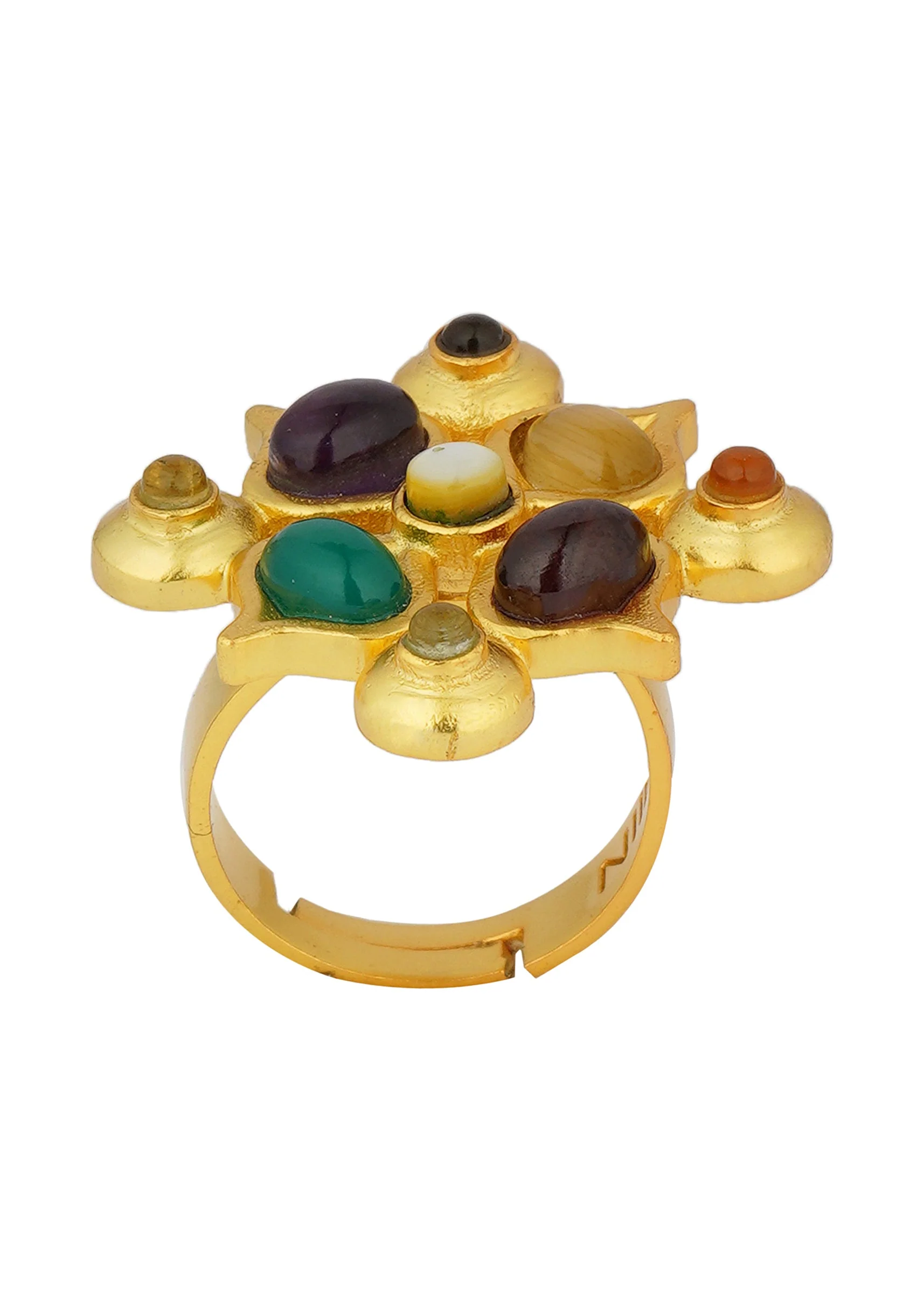 12227-gold-navratan-ring-with-multi-stone-detailing-4.webp Gold Navratan Ring With Multi Stone Detailing