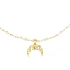 12231-gold-necklace-with-crescent-pendant-and-pearl-chain-4.webp Gold Necklace With Crescent Pendant And Pearl Chain