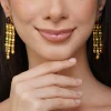 12232-gold-navratna-statement-earrings-with-drops-1.webp Gold Navratna Statement Earrings With Drops