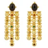 12232-gold-navratna-statement-earrings-with-drops-2.webp Gold Navratna Statement Earrings With Drops