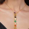 12235-gold-multi-navratan-lariat-necklace-1.jpg Gold Multi Navratan Lariat Necklace
