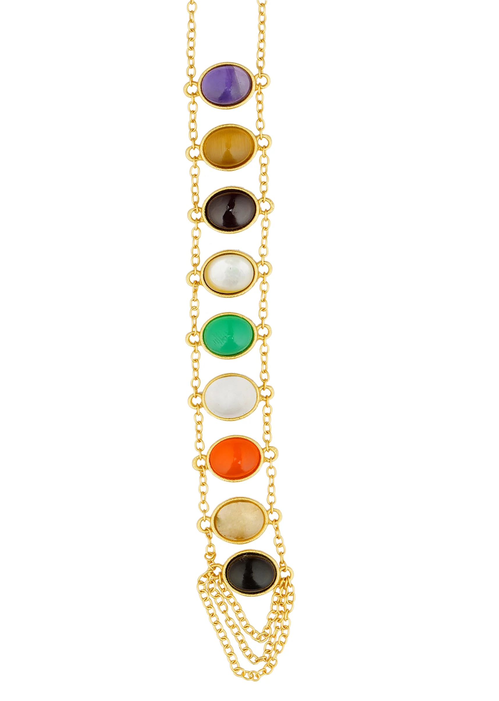 12235-gold-multi-navratan-lariat-necklace-2.webp Gold Multi Navratan Lariat Necklace