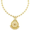 12237-antique-gold-pendant-necklace-with-traditional-chola-inspired-design-2.webp Antique Gold Pendant Necklace With Traditional Chola Inspired Design