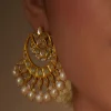 12238-gold-chaand-baalis-with-mirror-polki-and-pearls-2.webp Gold Chaand Baalis With Mirror Polki And Pearls