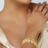 12240-antique-gold-bangle-with-zircon-accents-1.jpg Antique Gold Bangle With Zircon Accents
