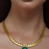 12242-green-onyx-link-necklace-1.jpg Green Onyx Link Necklace
