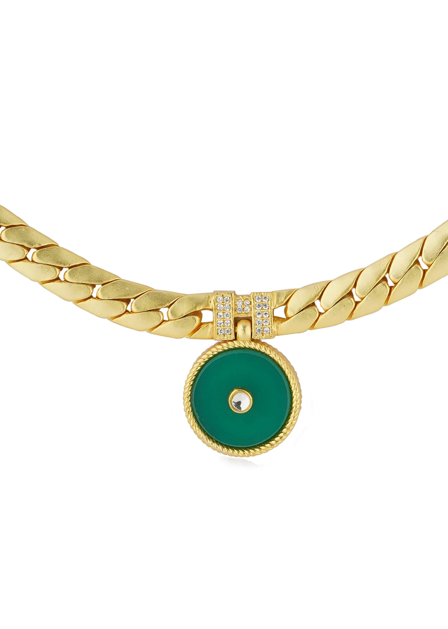 12242-green-onyx-link-necklace-3.webp Green Onyx Link Necklace