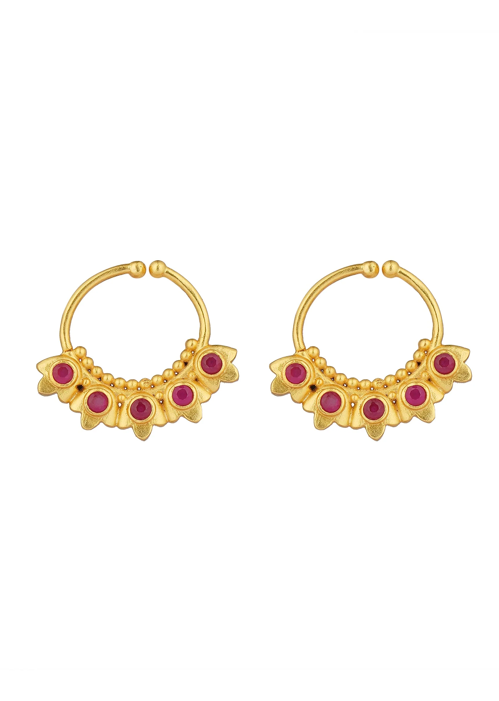 12245-antique-gold-nath-with-lotus-inspired-design-3.webp Antique Gold Nath With Lotus Inspired Design