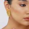 12246-antique-gold-eternal-enigma-stud-earrings-with-zircon-accents-1.jpg Antique Gold Eternal Enigma Stud Earrings With Zircon Accents