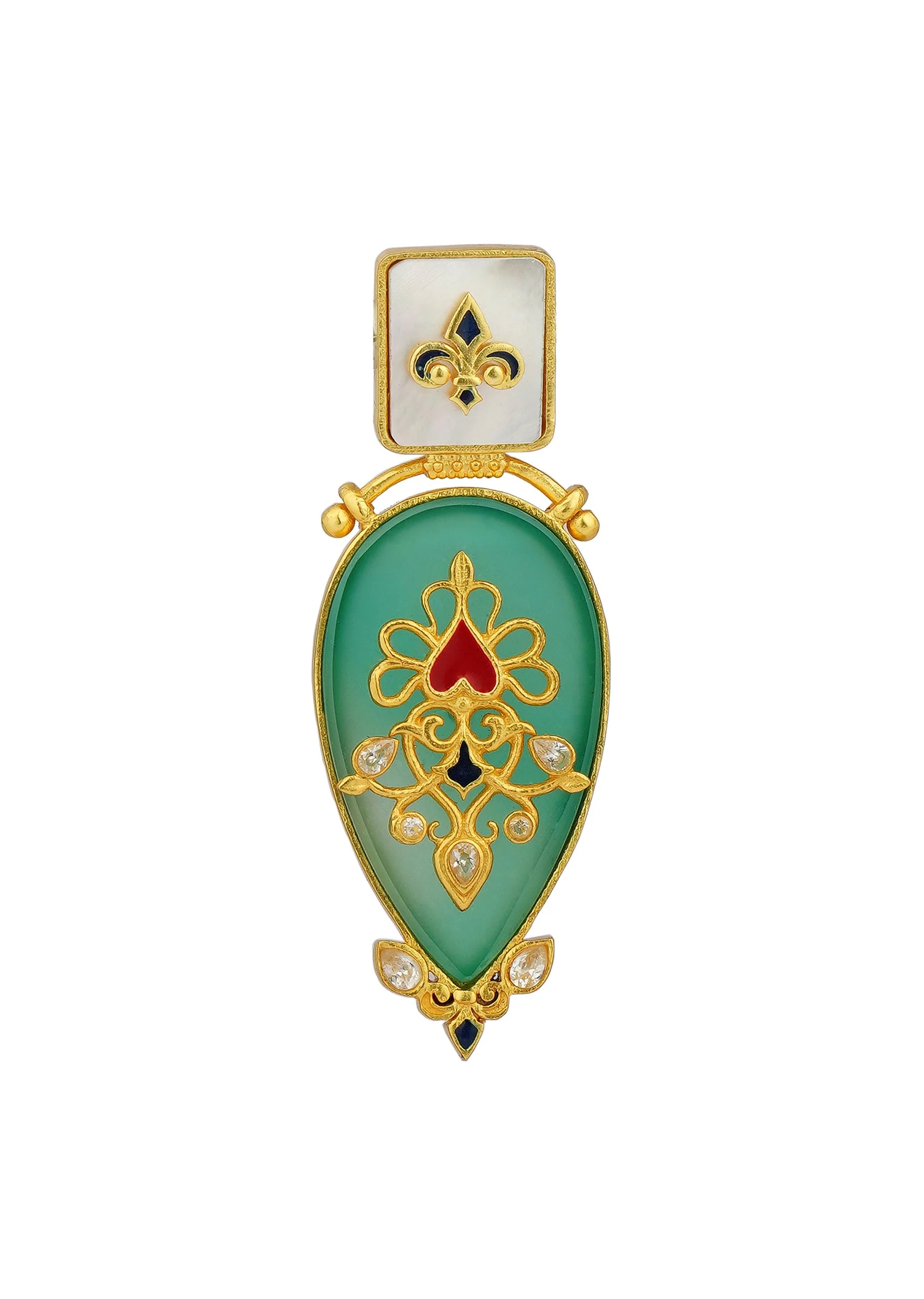 12249-antique-gold-green-onyx-statement-earrings-4.webp Antique Gold Green Onyx Statement Earrings
