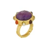 12250-gold-navratna-ring-with-purple-stone-accent-3.webp Gold Navratna Ring With Purple Stone Accent