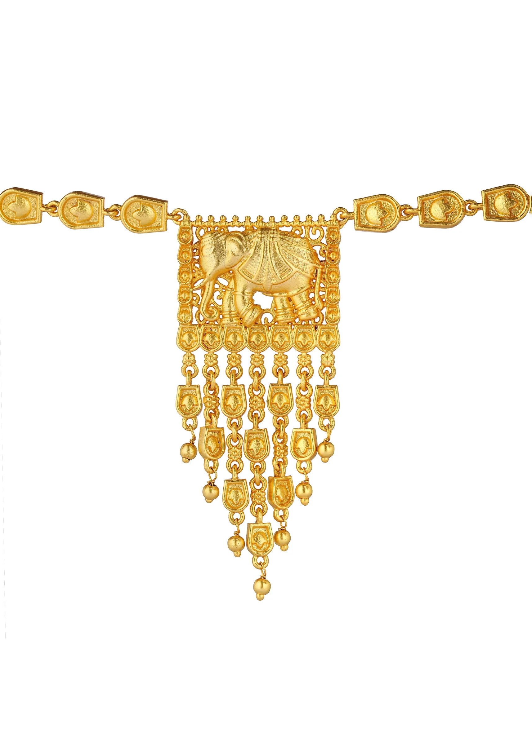 12252-antique-gold-pendant-necklace-with-tusk-motif-2.webp Antique Gold Pendant Necklace With Tusk Motif