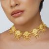12253-antique-gold-choker-necklace-with-zircon-details-1.jpg Antique Gold Choker Necklace With Zircon Details