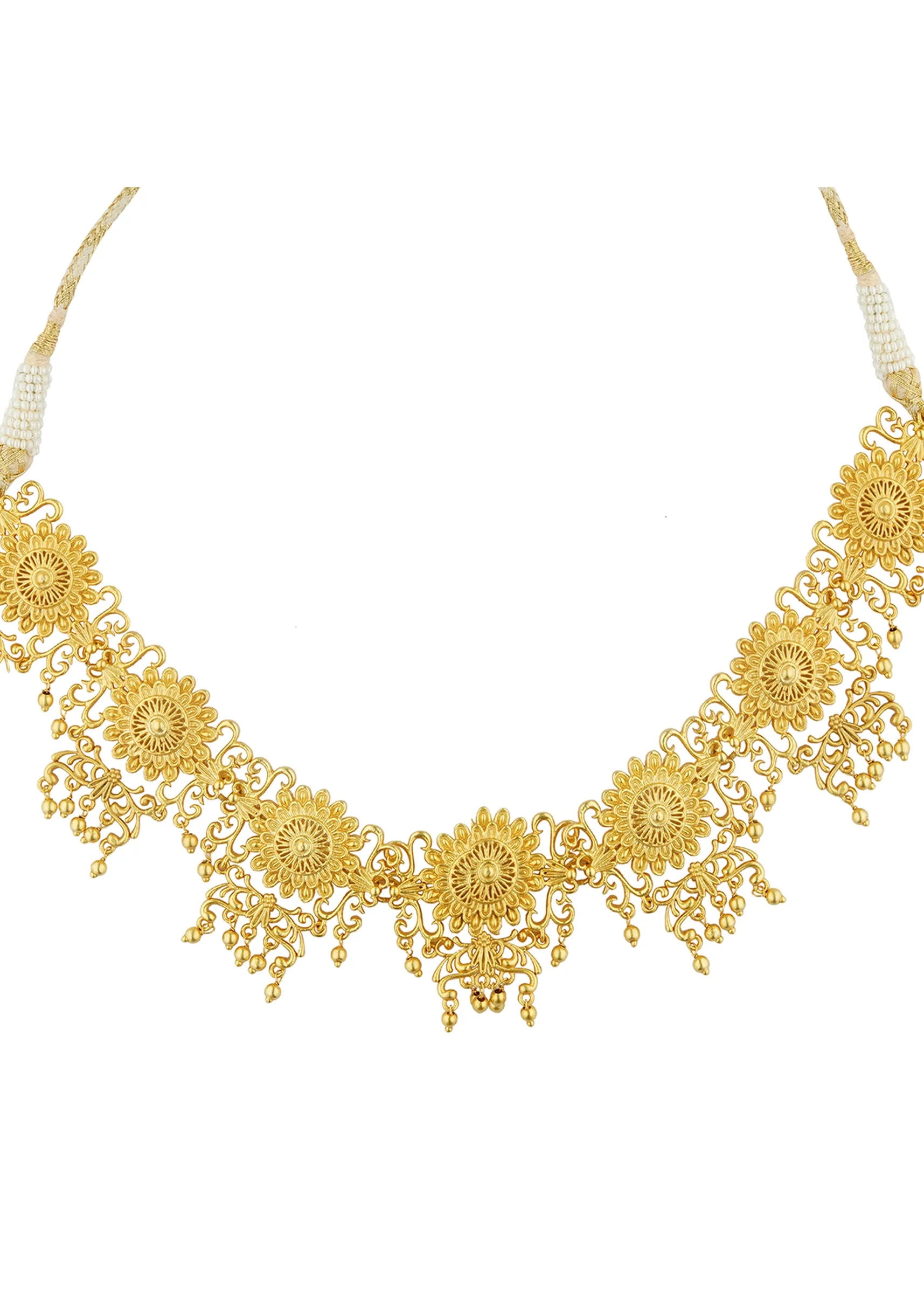 12253-antique-gold-choker-necklace-with-zircon-details-2.webp Antique Gold Choker Necklace With Zircon Details