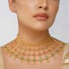 12255-antique-gold-necklace-with-green-zircon-details-1.jpg Antique Gold Necklace With Green Zircon Details