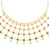 12255-antique-gold-necklace-with-green-zircon-details-2.webp Antique Gold Necklace With Green Zircon Details