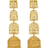 12257-antique-gold-bareilly-jhumka-earrings-with-layered-dome-design-2.webp Antique Gold Bareilly Jhumka Earrings With Layered Dome Design