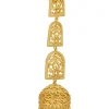12257-antique-gold-bareilly-jhumka-earrings-with-layered-dome-design-3.webp Antique Gold Bareilly Jhumka Earrings With Layered Dome Design