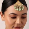 12261-pink-kundan-choker-set-with-green-bead-drops-4.jpg Pink Kundan Choker Set With Green Bead Drops