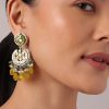 12267-orange-pendant-choker-set-with-navy-blue-kundan-polki-studded-motif-3.jpg Orange Pendant Choker Set With Navy Blue Kundan Polki Studded Motif