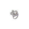 Two Tone Ring With Uncut Polki And White Zirconia