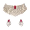 1227-red-and-silver-anti-tarnish-rhodium-plated-necklace-set-with-cz-diamond-1.webp Red and Silver Anti Tarnish Rhodium Plated Necklace Set with CZ Diamond