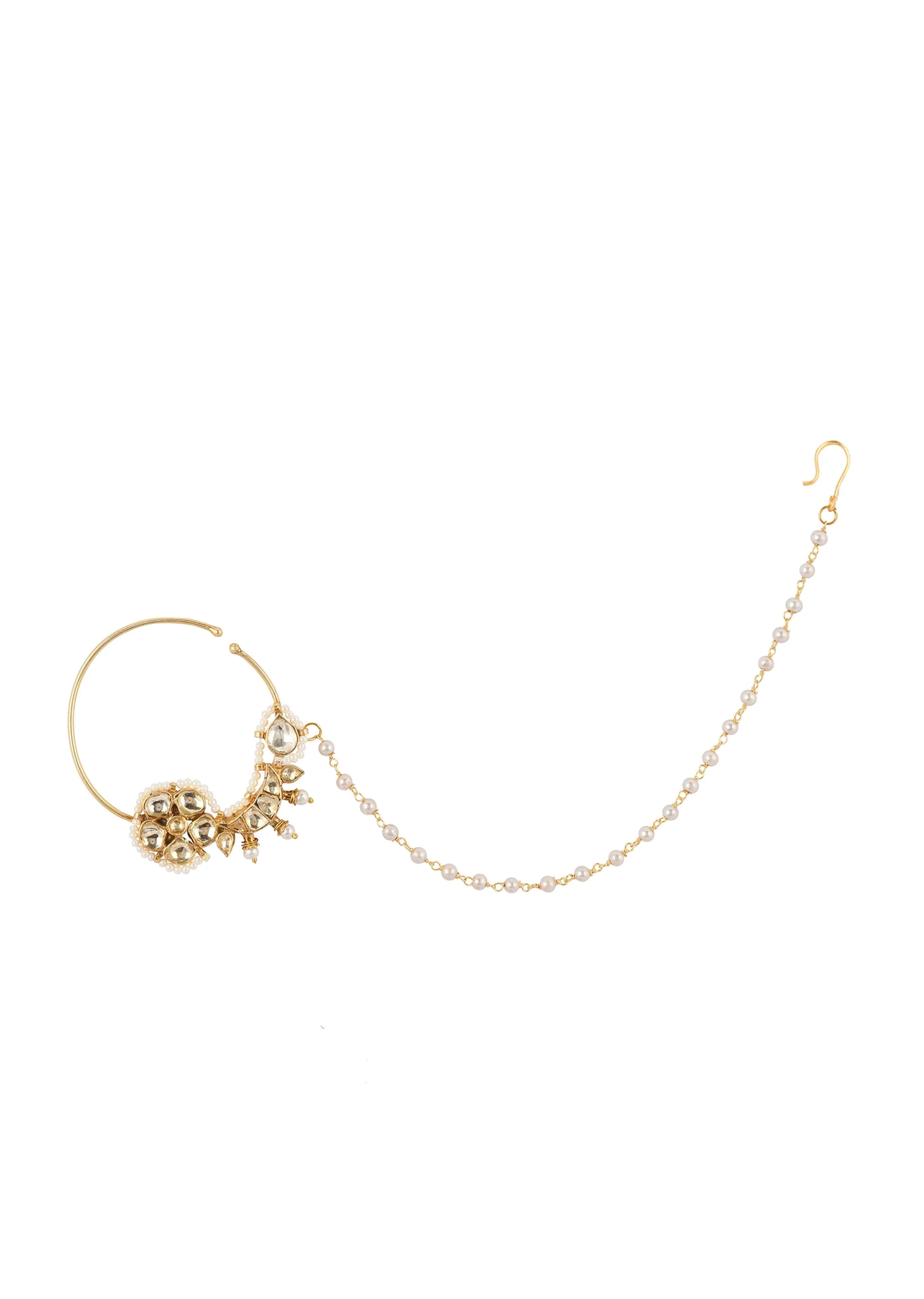 12272-white-pearl-studded-nath-in-gold-finish-mix-metal-2.webp White Pearl Studded Nath In Gold Finish Mix Metal