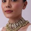 12273-gold-finish-heavy-bridal-choker-and-maang-tikka-set-2.jpg Gold Finish Heavy Bridal Choker And Maang Tikka Set