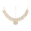 12278-gold-finish-kundan-mathapatti-adorned-with-pearls-3.jpg Gold Finish Kundan Mathapatti Adorned With Pearls