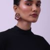 12279-gold-finish-kundan-necklace-and-earring-set-with-pearls-3.jpg Gold Finish Kundan Necklace And Earring Set With Pearls