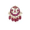 12279-gold-finish-kundan-necklace-and-earring-set-with-pearls-7.jpg Gold Finish Kundan Necklace And Earring Set With Pearls