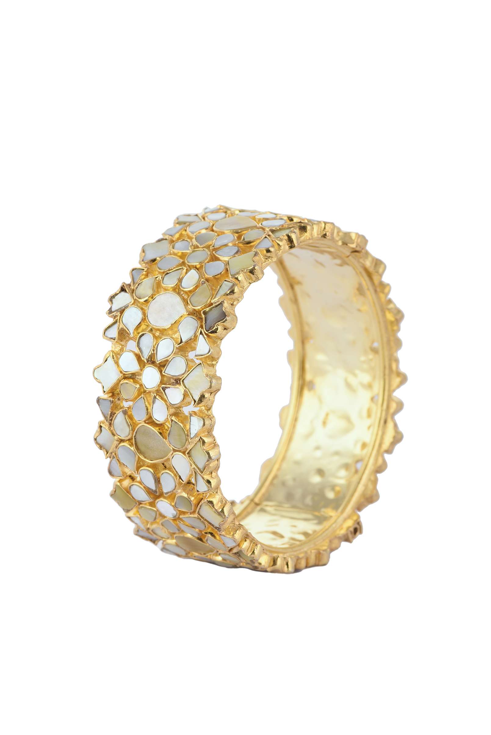 12280-gold-finish-kundan-bangles-in-mix-metal-4.jpg Gold Finish Kundan Bangles In Mix Metal