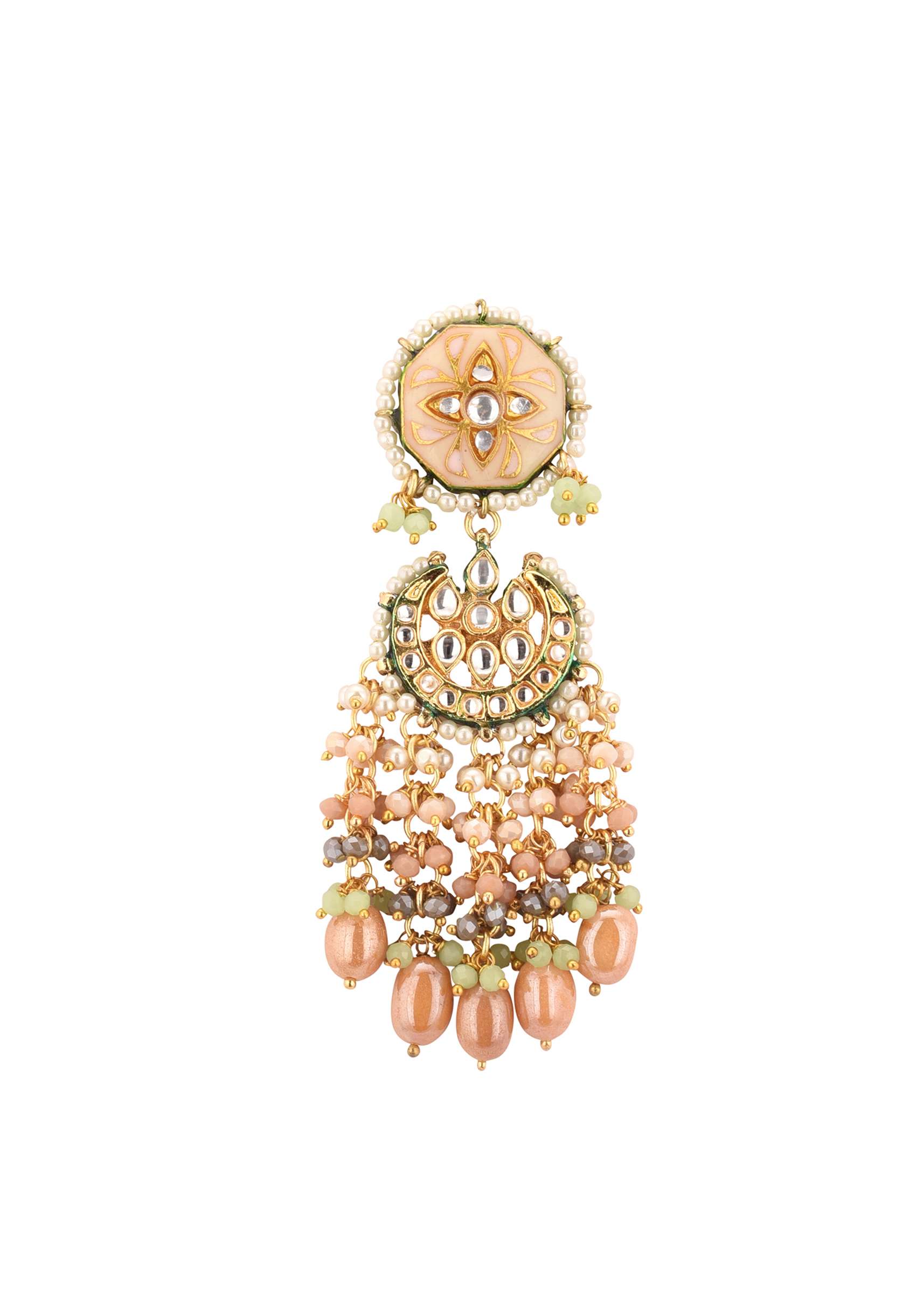 12281-gold-finish-kundan-choker-necklace-set-with-intricate-colourful-meenakari-work-in-mix-metal-7.jpg Gold-Finish Kundan Choker Necklace Set With Intricate Colourful Meenakari Work In Mix Metal