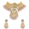12282-gold-finish-kundan-choker-necklace-set-with-intricate-work-in-mix-metal-7.jpg Gold-Finish Kundan Choker Necklace Set With Intricate Work In Mix Metal