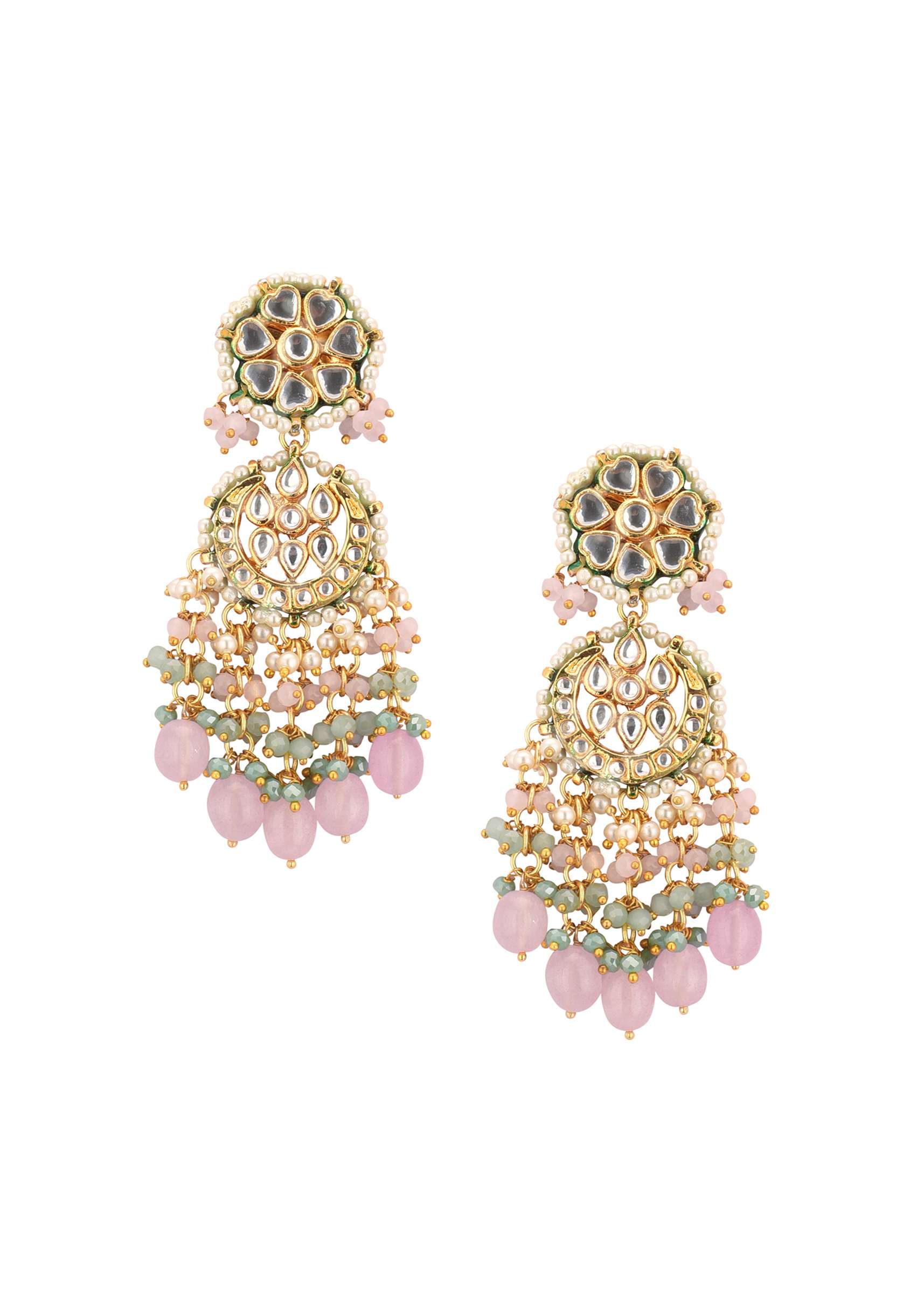 12282-gold-finish-kundan-choker-necklace-set-with-intricate-work-in-mix-metal-8.jpg Gold-Finish Kundan Choker Necklace Set With Intricate Work In Mix Metal