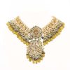 Gold-Finish Kundan Choker Necklace With Colorful Intricate Meenakari Work And Stones In Mix Metal