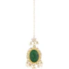12284-gold-finish-carved-emerald-green-kundan-polki-bridal-choker-set-10.webp Gold Finish Carved Emerald Green Kundan Polki Bridal Choker Set