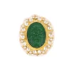 12284-gold-finish-carved-emerald-green-kundan-polki-bridal-choker-set-11.webp Gold Finish Carved Emerald Green Kundan Polki Bridal Choker Set